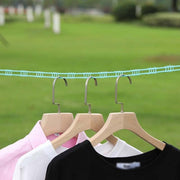 8861 3 Meters Windprood Anti-slip Clothes Washing Line Drying Nylon Rope With Hooks Durable Camping Clothesline Portable Clothes Drying Line Indoor Outdoor Laundry Storage For Travel Home Use (3 Mtr.) thumbnail 2