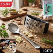 Heavy-duty Garlic Press Tool With Spoon Set (2 Pc Set) thumbnail 7