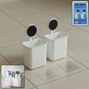 Wall Mounted Plastic Toothbrush Holder With Adhesive Installation (2 Pc) thumbnail 1