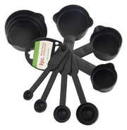 106 Plastic Measuring Cups And Spoons (8 Pcs Black) thumbnail 3