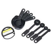 106 Plastic Measuring Cups And Spoons (8 Pcs Black) thumbnail 1
