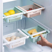 113 Adjustable Fridge Storage Basket Fridge Racks Tray Sliding Storage Racks (4 Pc Set) thumbnail 3