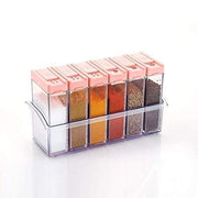 122 Plastic Spice Jars (6 Pcs 14x22x8cm Multicolour) thumbnail 6