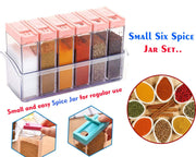 122 Plastic Spice Jars (6 Pcs 14x22x8cm Multicolour) thumbnail 1