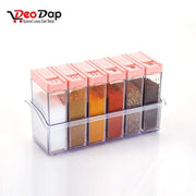 122 Plastic Spice Jars (6 Pcs 14x22x8cm Multicolour) thumbnail 2