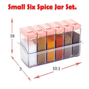 122 Plastic Spice Jars (6 Pcs 14x22x8cm Multicolour) thumbnail 5