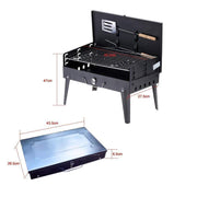 125 Stainless Steel Briefcase Style Barbecue Grill Toaster (Medium Black) thumbnail 2