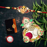 Rakhi For Brother Set Of 1 With Dish Silver Coin  Greeting Card Rakhi For Brother And Bhabhi Rakhi With Gift For Brother Rakhi For Kids Rakhi Set Rakhi Combo (K1_523_aa3)