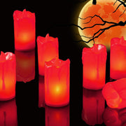 Flameless Melted Design Candles For Decoration (1 Pc) thumbnail 1