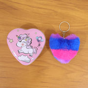 Heart Shape Gift Box  Plush Keychain (2 Pc) thumbnail 6