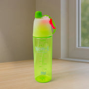 Plastic Dual Function Sports Water Bottle With Built-in Mist Spray And Leakproof Cap (600ml  1 Pc) thumbnail 3