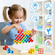 17750 3d Tower Game Tower Balance Game Tower Stacking Game Adult Kid Tower Stacking Blocks Balance Game Blocks Building Toys For Kids Age 3+ Years (16 Pcs Set) thumbnail 5