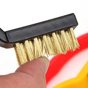 184 -3 Pc Mini Wire Brush Set (Brass Nylon Stainless Steel Bristles) thumbnail 2