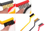 184 -3 Pc Mini Wire Brush Set (Brass Nylon Stainless Steel Bristles) thumbnail 3