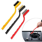 184 -3 Pc Mini Wire Brush Set (Brass Nylon Stainless Steel Bristles) thumbnail 5