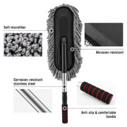 4749 Car Duster Long Retractablesoftnon-sliphandle Multipurpose Microfiber Wash Brush Vehicle Interior And Exterior Cleaning Kit With For Car Boats Or Home thumbnail 2