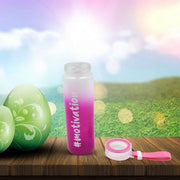 6915motivationalglass Bottle Colorful Portable Water Glass Bottle With Rubber Banddaily Intake Hourly Water Bottle To Ensure You Drink Enough Water Throughout The Dayreusable Cycling Gym Workout Fitnessbottle(Approx 350 Ml) thumbnail 4