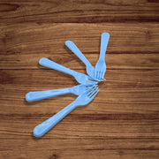 5895  Reusable Premium Heavy Weight Plastic Forks Party Supplies One Size Plastic 5pc Serving Fork Set For Kitchen Travel Home (5pc) thumbnail 4