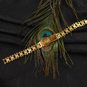 Gold Plated Designer Watch-dial Style Bracelet Rakhi For Brother (1 Pc) thumbnail 4