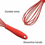 2930 Manual Whisk Mixer Silicone Whisk Cream Whisk Flour Mixer Rotary Egg Mixer Kitchen Baking Tool. thumbnail 6