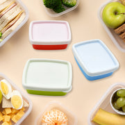 5556 Plastic Airtight Containers Set Small Plastic Container Set Rectangular Plastic Food Pickle Fridge Containers Multicolor Kitchen Storage Container (3 Pcs Set) thumbnail 4