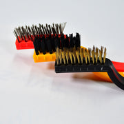 2166 3pc  Mini Wire Brush Set Brass Nylon Stainless Steel Bristles Household Cleaning Brush For Gas Stove Smoke Machine Tool Burner Tiles Tap Rust Removal Welding Slag Dirt  Paint Scrubbing. thumbnail 4