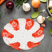 2611 Folding Fruit Basket  Foldable Basket  Fruit Bucket Basket With Hanging Stand  Fruit And Vegetables Basket  Foldable Lotus Shape Basket Tray For Multi-use (1 Pc) thumbnail 1