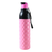 Plastic 1000 Ml Approxdiamond Pattern Leakproof Water Bottle (1 Pc) thumbnail 3
