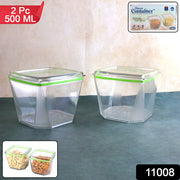 Food Storage Container Set With Leak-proof Lid (500 Ml  2 Pc) thumbnail 7