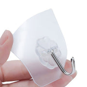 9055 100pc Multipurpose Strong Small Stainless Steel Adhesive Wall Hooks thumbnail 3