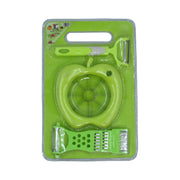 5508 Plastic Chopping Board With Knife Set And Scissor And Wine Stainless Steel And Plastic Kitchen Item Multipurpose Cutting Vegetables thumbnail 4