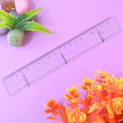 20 Cm Transparent Plastic Ruler (1 Pc) thumbnail 2