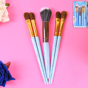 5pc Makeup Brush Tools Kit (5 Pcs Set  Mix Color) thumbnail 1