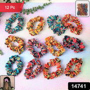 Set Of 12 Stylish Printed Fabric Hairband thumbnail 7