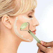 Premium Dual Head Jade Stone Face Roller  Gua Sha Massage Tool Set (1 Pc) thumbnail 2
