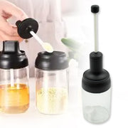 5522 Heat-resistant Condiment Container Seasoning Box Glass Condiment Canisters Pots Bottle With Serving Spoons For Salt Spice Honey Sugar Bbq Resturant Jar Oil Bottle Honey Jar Dispenser Airtight Cap Transparent (1 Pc) thumbnail 3