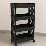 4-layer Plastic Storage Rack With Wheels thumbnail 1