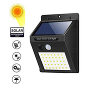 213 Solar Security Led Night Light For Home Outdoorgarden Wall (Black) (20-led Lights) thumbnail 1