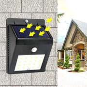 213 Solar Security Led Night Light For Home Outdoorgarden Wall (Black) (20-led Lights) thumbnail 2