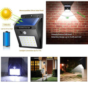 213 Solar Security Led Night Light For Home Outdoorgarden Wall (Black) (20-led Lights) thumbnail 4
