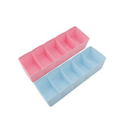 235 5-compartments Sockshandkerchiefunderwear Storage Box Socks Drawer Closet Organizer Storage Boxes (Pack Of 2) thumbnail 6
