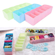 235 5-compartments Sockshandkerchiefunderwear Storage Box Socks Drawer Closet Organizer Storage Boxes (Pack Of 2) thumbnail 2
