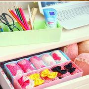 235 5-compartments Sockshandkerchiefunderwear Storage Box Socks Drawer Closet Organizer Storage Boxes (Pack Of 2) thumbnail 3