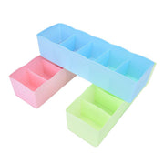 235 5-compartments Sockshandkerchiefunderwear Storage Box Socks Drawer Closet Organizer Storage Boxes (Pack Of 2) thumbnail 4
