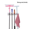 243 4-layer Mop And Broom Holder Garden Tool Organizer Multipurpose Wall Mounted
