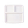 Plastic 3-compartment Plate For Meal Serving