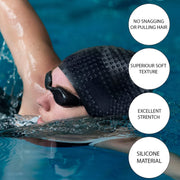Premium Silicone Waterproof Swimming Cap (1 Pc) thumbnail 4