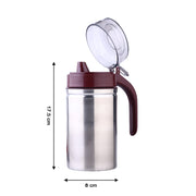8126 Oil Dispenser Stainless Steel With Small Nozzle 500ml Oil Container. thumbnail 3