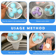 12604 Laundry Ball Floating Pet Fur Lint Hair Catcher Household Reusable Washing Machine Floating Lint Mesh Bag Hair Filter Net Pouch Washing Lint Hair Remover Net Mesh Bag Dryer (1 Pc) thumbnail 3