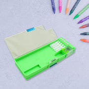 4251 Multipurpose Compass Box Pencil Box With 2 Compartments For School Cartoon Printed Pencil Case For Kids Birthday Gift For Girls  Boys Cartoon Printed Pencil Case For Kids. thumbnail 2